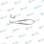 JACOBSON Micro scissors round handle delicate blades 90 deg angled