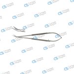 JACOBSON Micro scissors round handle delicate one probe pointed blade 25 deg angled