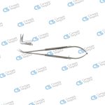JACOBSON Micro scissors round handle delicate one probe pointed blade 90 deg angled