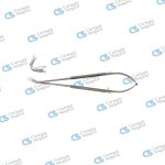 JACOBSON Micro scissors round handle delicate one probe pointed blade 125 deg angled