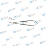 JACOBSON Micro scissors round handle fine blades 25 deg angled