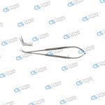JACOBSON Micro scissors round handle fine blades 60 deg angled