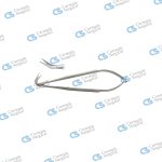 JACOBSON Micro scissors flat handle fine one probe pointed blade 25 deg angled