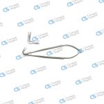 JACOBSON Micro scissors flat handle fine one probe pointed blade 90 deg angled