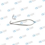 JACOBSON Micro scissors flat handle fine one probe pointed blade 125 deg angled