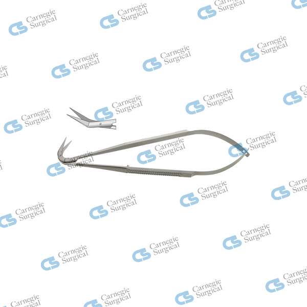 JACOBSON Micro scissors flat handle fine blades 25 deg angled JACOBSON Micro scissors flat handle fine blades 25 deg angled