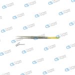 Micro Dressing and suture forceps diamond coated jaws counter balanced handle curved