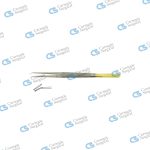 Micro tissue forceps counter balanced handle diamond coated jaws 1x2 teeth curved