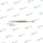 Micro tissue forceps counter balanced handle diamond coated jaws 1x2 teeth straight