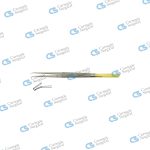 Micro tissue forceps counter balanced handle diamond coated jaws 1x2 teeth curved