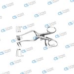 PLESTER Self-retaining retractor left solid blade