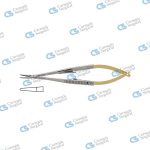 CASTROVIEJO Micro needle holder flat handle TC smooth jaws