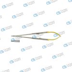 JACOBSON Micro needle holder round handle diamond coated jaws straight