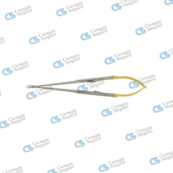 JACOBSON Micro needle holder round handle diamond coated jaws straight JACOBSON Micro needle holder round handle diamond coated jaws straight