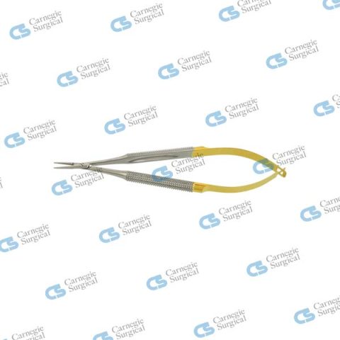 Micro needle holder round handle straight diamond coated