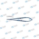 Micro needle holder round handle heavy pattern stream lined titanium straigh