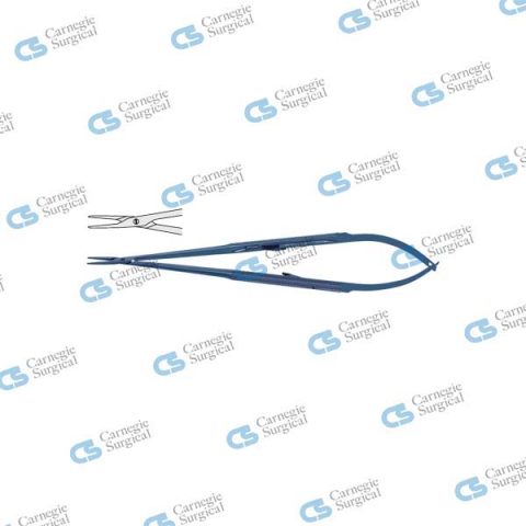 Micro needle holder round handle heavy pattern stream lined titanium straigh