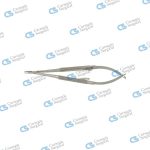 BARRAQUER Micro needle holder round handle smooth jaws with lock