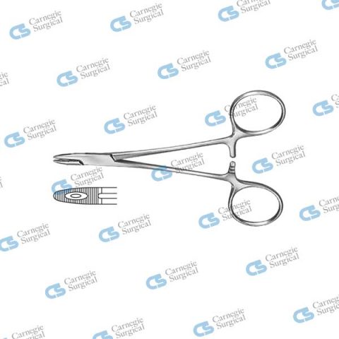 COLLIER Needle holder fenestrated jaws