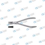 Wire holding plier serrated grooves jaw