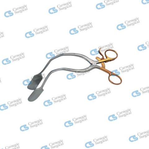 Lateral vaginal wall retractor with gold handle