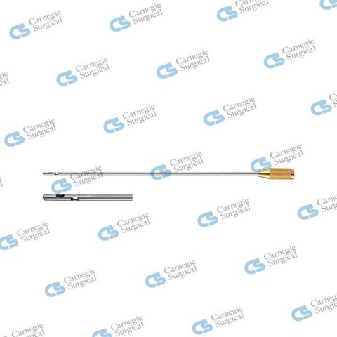Liposuction cannula one central hole on upper side