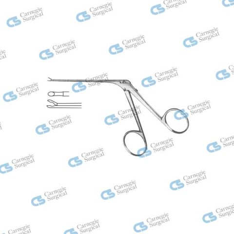 Micro Ear forceps cupped shaped straight
