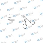 Micro Ear forceps cupped shaped curved left