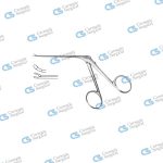 Micro Ear forceps cupped shaped curved right