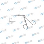 Micro Ear forceps cupped shaped curved left