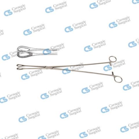 FOERSTER Sponge holding forceps extra long serrated jaws straight