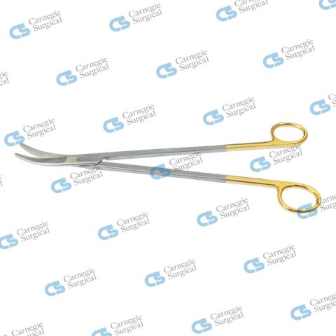 Z-Parametrium scissors extra long, gold rings TC