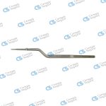 TEBBETTS Forceps, bayonet shaped, round handle