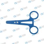 Tube Occluding clamp single use blue