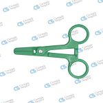 Tube Occluding clamp single use green