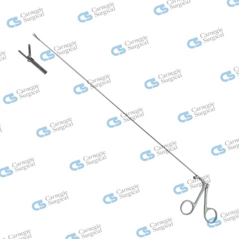 Alligator forceps for hard foreign bodiessingle action jaws