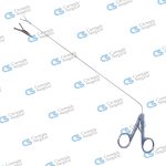 Forceps, pointed serrated for coins and flat foreign bodies