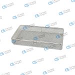 Micro mesh tray with fixed lids & locking clips