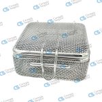 Fine mesh trays with fixed lids & locking clips